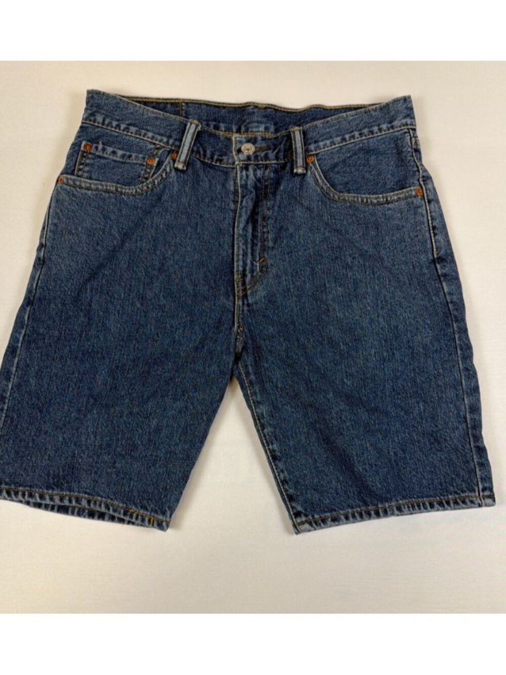 Levi's Men's 31 505 Straight Fit Denim Jean Shorts Blue Retro Cotton